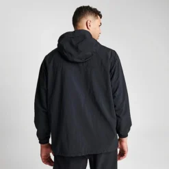 Men's Nike Club Futura Logo Full-Zip Woven Jacket Black/White - FB7397 010 -Sports Fashion FB7397 010 M4