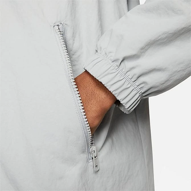 Men's Nike Club Futura Logo Full-Zip Woven Jacket Light Smoke Grey/White - FB7397 077 5 Men's Nike Club Futura Logo Full-Zip Woven Jacket Light Smoke Grey/White - FB7397 077 - Image 5