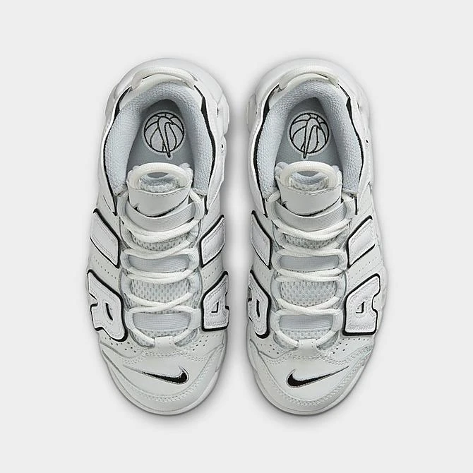 Little Kids' Nike Air More Uptempo Basketball Shoes Photon Dust/White/Black/Metallic Silver - FD0023 001 5 Little Kids' Nike Air More Uptempo Basketball Shoes Photon Dust/White/Black/Metallic Silver - FD0023 001 - Image 5