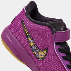 Little Kids' Nike LeBron 20 SE Stretch Lace Basketball Shoes Vivid Purple/Metallic Gold/Black - FD0208 500 -Sports Fashion FD0208 500 P3