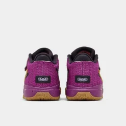 Little Kids' Nike LeBron 20 SE Stretch Lace Basketball Shoes Vivid Purple/Metallic Gold/Black - FD0208 500 -Sports Fashion FD0208 500 P4
