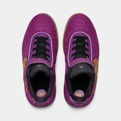 Little Kids' Nike LeBron 20 SE Stretch Lace Basketball Shoes Vivid Purple/Metallic Gold/Black - FD0208 500 -Sports Fashion FD0208 500 P5
