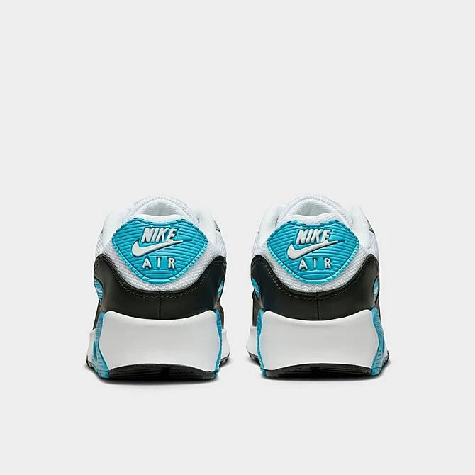 Big Kids' Nike Air Max 90 Casual Shoes White/Blue Lightning/Black/Blue Lightning - FD0678 100 4 Big Kids' Nike Air Max 90 Casual Shoes White/Blue Lightning/Black/Blue Lightning - FD0678 100 - Image 4