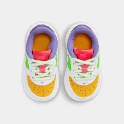 Kids' Toddler Nike Air Force 1 LV8 Casual Shoes White/White/Space Purple/Sundial/Action Green/Sea Coral - FD1037 100 -Sports Fashion FD1037 100 P4
