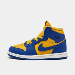 Nike Kids' Toddler Air Jordan Retro 1 High OG Casual Shoes Varsity Maize/Game Royal/Sail - FD2598 700