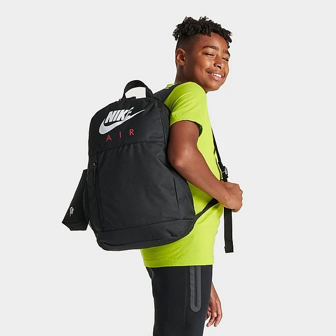 Kids' Nike Air Backpack (20L) Black/Black/University Red - FD2918 010 1 Kids' Nike Air Backpack (20L) Black/Black/University Red - FD2918 010