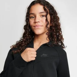 Girls' Nike Sportswear Tech Fleece Full-Zip Hoodie Black/Black/Black - FD2979 010 10 Girls' Nike Sportswear Tech Fleece Full-Zip Hoodie Black/Black/Black - FD2979 010 -Sports Fashion FD2979 010 M5