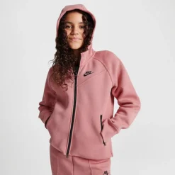 Girls' Nike Sportswear Tech Fleece Full-Zip Hoodie Red Stardust/Black/Black - FD2979 618 8 Girls' Nike Sportswear Tech Fleece Full-Zip Hoodie Red Stardust/Black/Black - FD2979 618 -Sports Fashion FD2979 618 M3