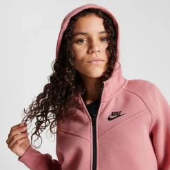 Girls' Nike Sportswear Tech Fleece Full-Zip Hoodie Red Stardust/Black/Black - FD2979 618 10 Girls' Nike Sportswear Tech Fleece Full-Zip Hoodie Red Stardust/Black/Black - FD2979 618 -Sports Fashion FD2979 618 M5