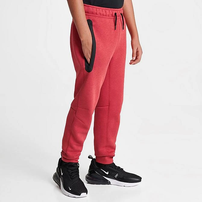 Boys' Nike Sportswear Tech Fleece Jogger Pants Light University Red Heather/Black/Black - FD3287 672 3 Boys' Nike Sportswear Tech Fleece Jogger Pants Light University Red Heather/Black/Black - FD3287 672 - Image 3