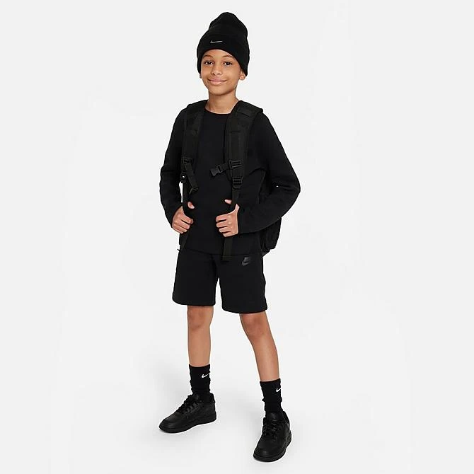 Boys' Nike Tech Fleece Shorts Black/Black/Black - FD3289 010 3 Boys' Nike Tech Fleece Shorts Black/Black/Black - FD3289 010 - Image 3