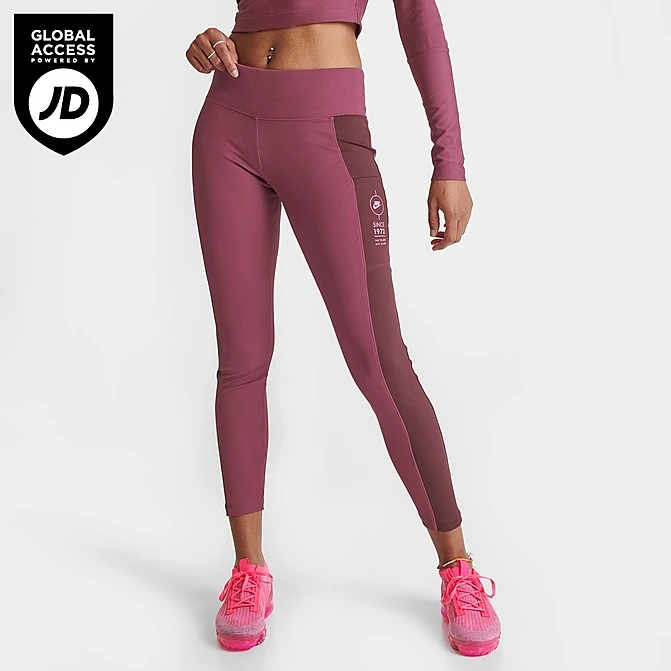 Women's Nike Ribbed Sports Utility Leggings Rosewood/Night Maroon - FD4237 653 1 Women's Nike Ribbed Sports Utility Leggings Rosewood/Night Maroon - FD4237 653