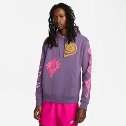Men's Nike Sportswear Club Fleece JDI Graphic Hoodie Canyon Purple - FJ1575 553