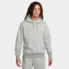 Men's Nike Sportswear Club Fleece Monogram Hoodie Dark Grey Heather/White - FJ1635 063