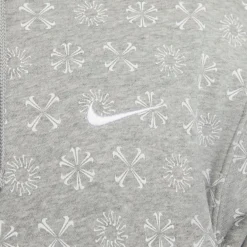 Men's Nike Sportswear Club Fleece Monogram Hoodie Dark Grey Heather/White - FJ1635 063 -Sports Fashion FJ1635 063 M5