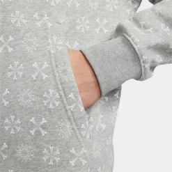 Men's Nike Sportswear Club Fleece Monogram Hoodie Dark Grey Heather/White - FJ1635 063 -Sports Fashion FJ1635 063 M6