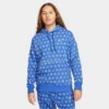 Men's Nike Sportswear Club Fleece Monogram Hoodie Game Royal - FJ1635 480