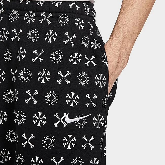 Men's Nike Sportswear Club Fleece Monogram Jogger Pants Black/Multi - FJ1637 011 4 Men's Nike Sportswear Club Fleece Monogram Jogger Pants Black/Multi - FJ1637 011 - Image 4