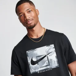 Men's Nike Basketball Backboard Graphic T-Shirt Black - FJ2338 010 -Sports Fashion FJ2338 010 M5