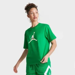 Nike Women's Jordan Short-Sleeve Graphic T-Shirt Lucky Green - FJ2510 310
