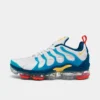 Nike Air VaporMax Plus Running Shoes White/Citron Pulse/Industrial Blue - FJ3999 100