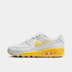 Women's Nike Air Max 90 SE Casual Shoes White/Alabaster/Sail/Citron Pulse - FJ4548 100