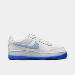 Women's Nike Air Force 1 Shadow SE Chenille Swoosh Casual Shoes Shadow White/Royal Tint/Pink Spell/Racer Blue - FJ4567 100 -Sports Fashion FJ4567 100 P3