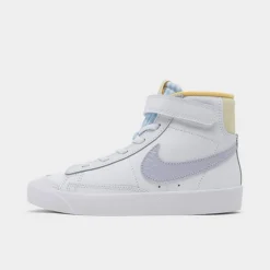 Little Kids' Nike Blazer Mid '77 Hook-and-Loop Casual Shoes White/Oxygen Purple/Coconut Milk - FJ4646 100