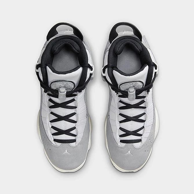 Nike Big Kids' Jordan 6 Rings Basketball Shoes Light Smoke Grey/Black/Sail/White - FJ4651 077 5 Nike Big Kids' Jordan 6 Rings Basketball Shoes Light Smoke Grey/Black/Sail/White - FJ4651 077 - Image 5