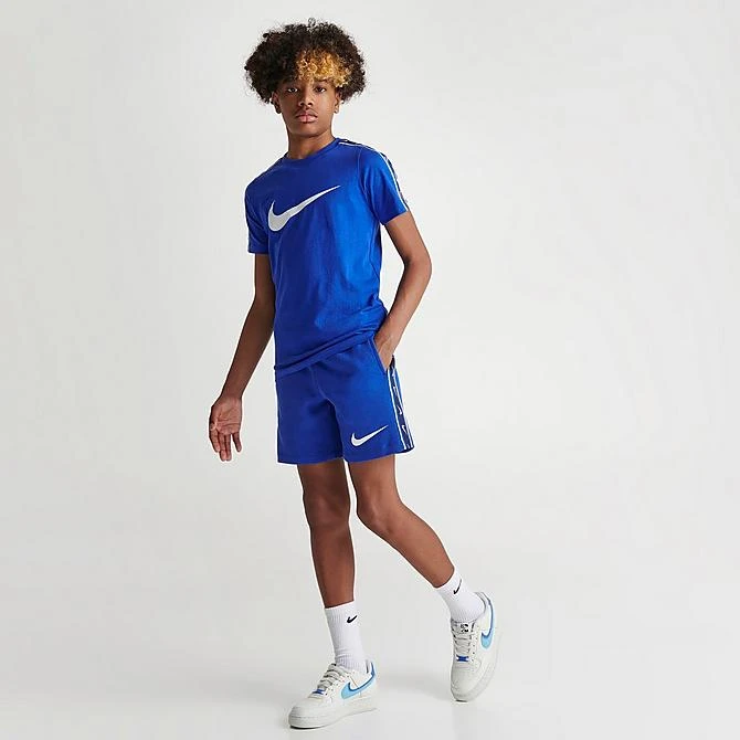 Boys' Nike Repeat Taped Shorts Blue - FJ5377A 480 2 Boys' Nike Repeat Taped Shorts Blue - FJ5377A 480 - Image 2
