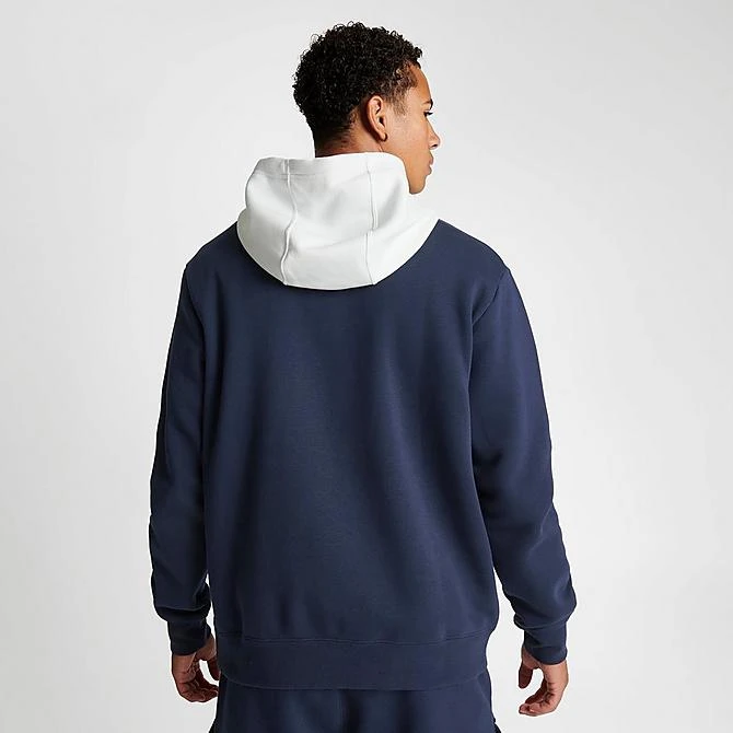 Men's Nike Air Retro Swoosh Fleece Pullover Hoodie Summit White/Obsidian/Game Royal - FN7691 122 4 Men's Nike Air Retro Swoosh Fleece Pullover Hoodie Summit White/Obsidian/Game Royal - FN7691 122 - Image 4