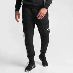 Men's Nike Air Retro Fleece Cargo Pants Black/Summit White - FN7693 010 -Sports Fashion FN7693 010 M3