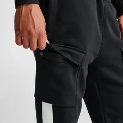 Men's Nike Air Retro Fleece Cargo Pants Black/Summit White - FN7693 010 -Sports Fashion FN7693 010 M6