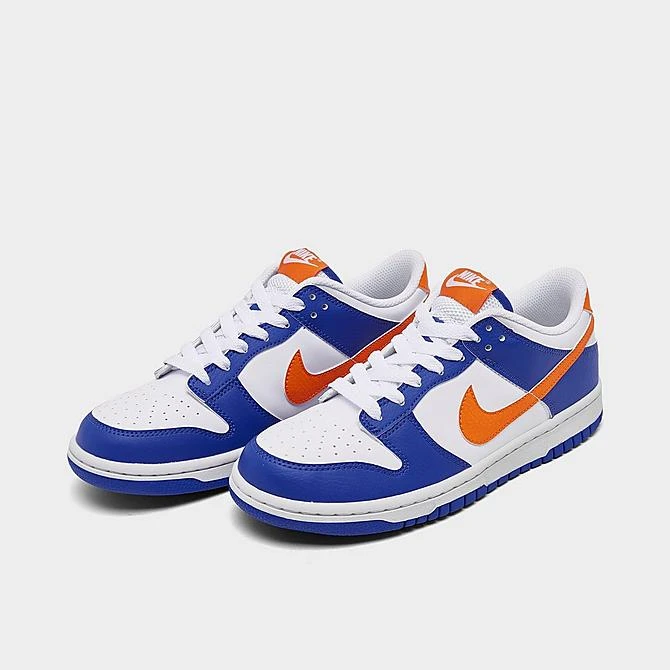 Big Kids' Nike Dunk Low Casual Shoes Blue Joy/Bright Mandarin/White/Black - FN7783 400 2 Big Kids' Nike Dunk Low Casual Shoes Blue Joy/Bright Mandarin/White/Black - FN7783 400 - Image 2