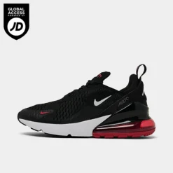 Big Kids' Nike Air Max 270 Casual Shoes Black/White/Gym Red/Iron Grey - FQ2414 001
