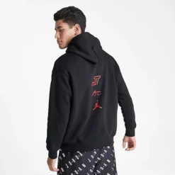Nike Men's Jordan Jayson Tatum Logo Fleece Pullover Hoodie Black - FQ4140 010 -Sports Fashion FQ4140 010 M4