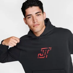 Nike Men's Jordan Jayson Tatum Logo Fleece Pullover Hoodie Black - FQ4140 010 -Sports Fashion FQ4140 010 M5