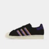 Men's Adidas Originals Superstar Casual Shoes Black/Violet Fusion/Cream White - FZ6475 001