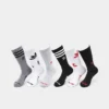 Adidas Originals Trefoil OG Remix Casual Cushioned Crew Socks (6-Pack) White/Black/Grey - GB3951C 100