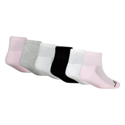 Nike Girls' Jordan Cushioned Ankle Socks (6-Pack) Pink Foam/White/Grey - GJ0458G 686 -Sports Fashion GJ0458G 686 M2