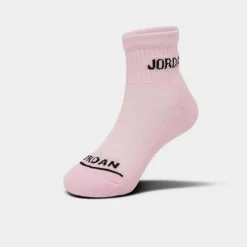 Nike Girls' Jordan Cushioned Ankle Socks (6-Pack) Pink Foam/White/Grey - GJ0458G 686 -Sports Fashion GJ0458G 686 P4