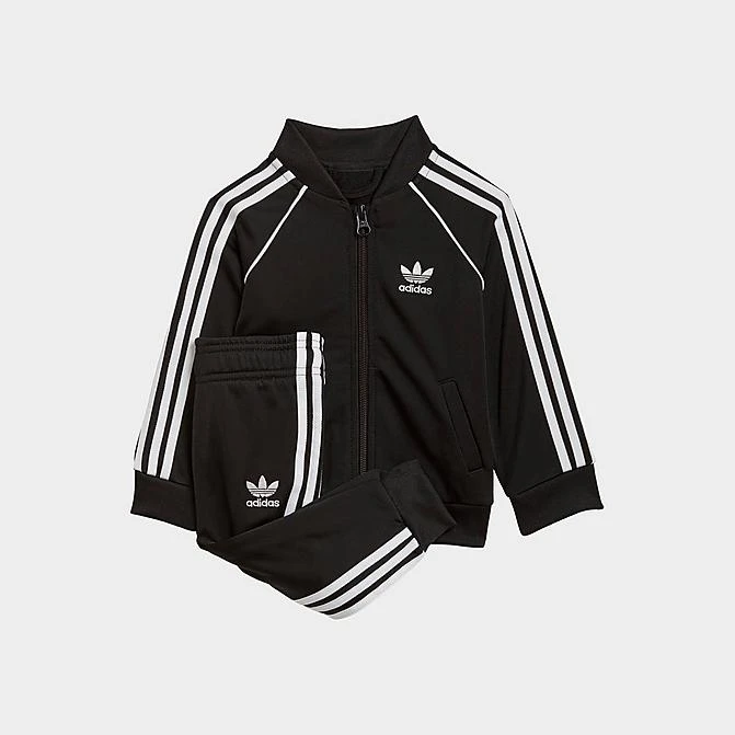 Infant And Kids' Toddler Adidas Originals Adicolor Superstar Track Suit Black/White - GN8441 001 1 Infant And Kids' Toddler Adidas Originals Adicolor Superstar Track Suit Black/White - GN8441 001