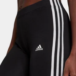 Women's Adidas Essentials 3-Stripes Bike Shorts Black/White - GR3866 001 -Sports Fashion GR3866 001 M4