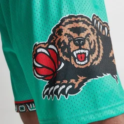 Men's Mitchell & Ness Vancouver Grizzlies NBA 1995-96 Away Swingman Basketball Shorts Teal - GRTEAL96 VGR -Sports Fashion GRTEAL96 VGR M5