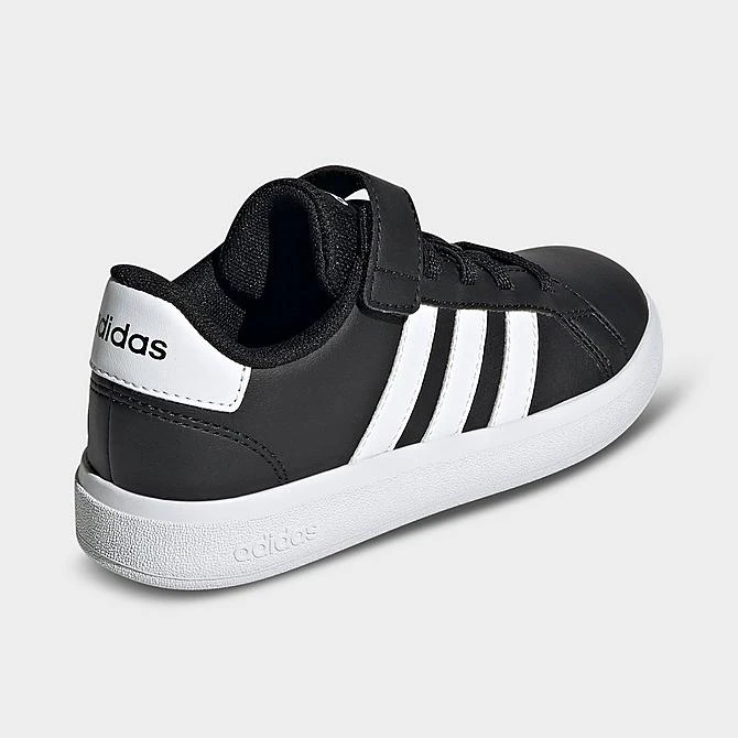 Little Kids' Adidas Grand Court Hook-And-Loop Stretch Lace Casual Shoes Black/White/Black - GW6513P 001 4 Little Kids' Adidas Grand Court Hook-And-Loop Stretch Lace Casual Shoes Black/White/Black - GW6513P 001 - Image 4