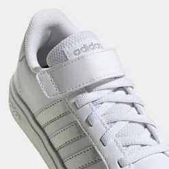 Little Kids' Adidas Grand Court Hook-And-Loop Stretch Lace Casual Shoes White/Matte Silver/Matte Silver - GW6516P 100 8 Little Kids' Adidas Grand Court Hook-And-Loop Stretch Lace Casual Shoes White/Matte Silver/Matte Silver - GW6516P 100 -Sports Fashion GW6516P 100 P3