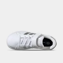 Little Kids' Adidas Grand Court Hook-And-Loop Stretch Lace Casual Shoes White/Matte Silver/Matte Silver - GW6516P 100 10 Little Kids' Adidas Grand Court Hook-And-Loop Stretch Lace Casual Shoes White/Matte Silver/Matte Silver - GW6516P 100 -Sports Fashion GW6516P 100 P5