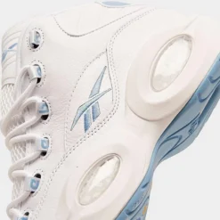 Men's Reebok Question Mid Basketball Shoes Footwear White/Fluid Blue/Toxic Yellow - GW8854 100 -Sports Fashion GW8854 100 P3