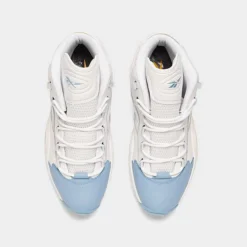 Men's Reebok Question Mid Basketball Shoes Footwear White/Fluid Blue/Toxic Yellow - GW8854 100 -Sports Fashion GW8854 100 P5