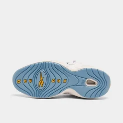 Men's Reebok Question Mid Basketball Shoes Footwear White/Fluid Blue/Toxic Yellow - GW8854 100 -Sports Fashion GW8854 100 P6